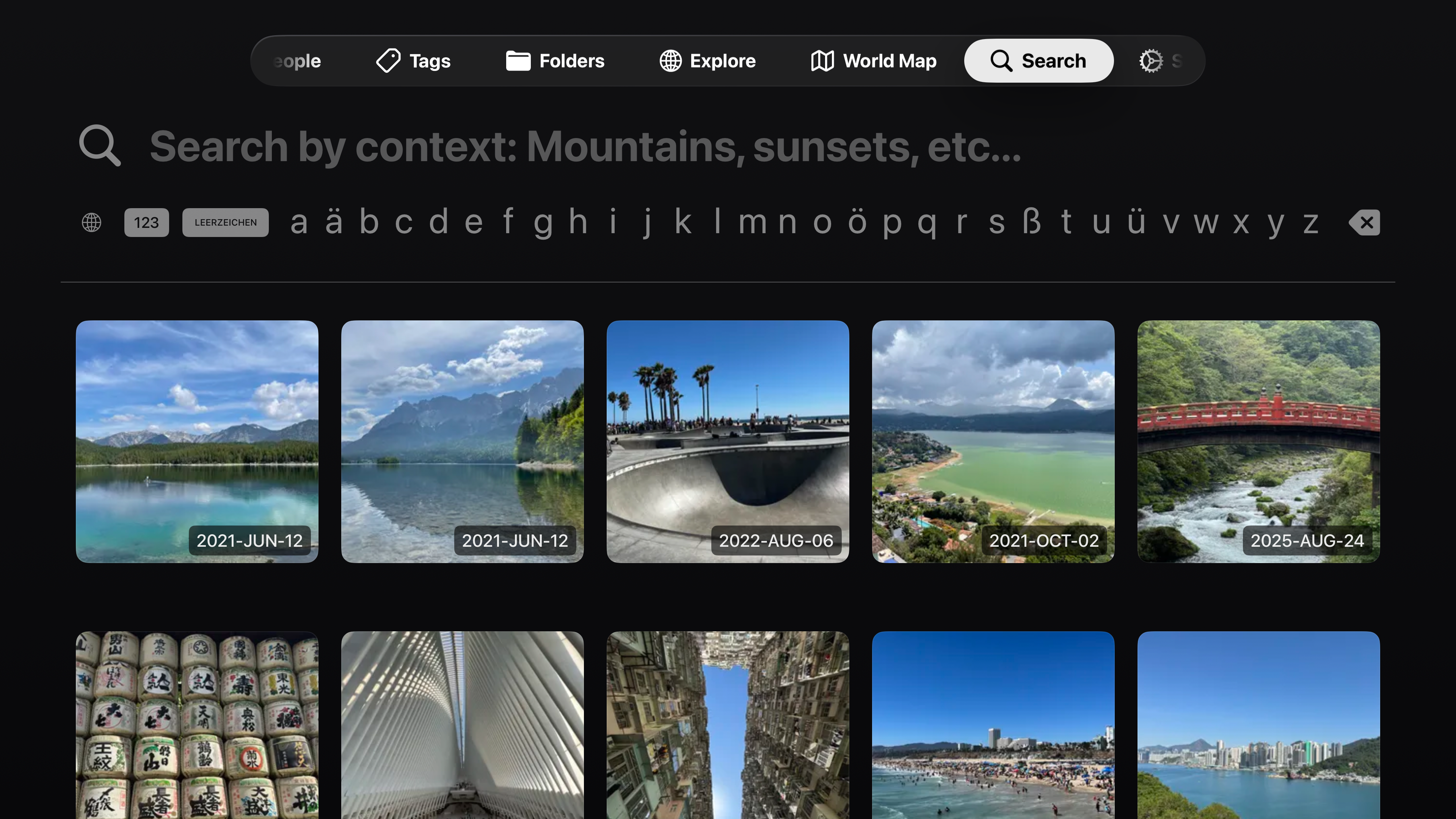 AI-powered contextual search for photos